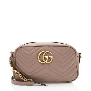 Gucci Matelasse Leather GG Marmont Small Camera Bag